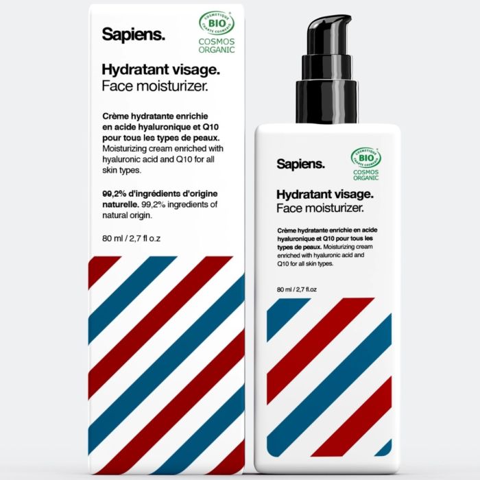 Sapiens Face & Beard moisturizer kasvojen ja parran kosteusvoide 80 ml