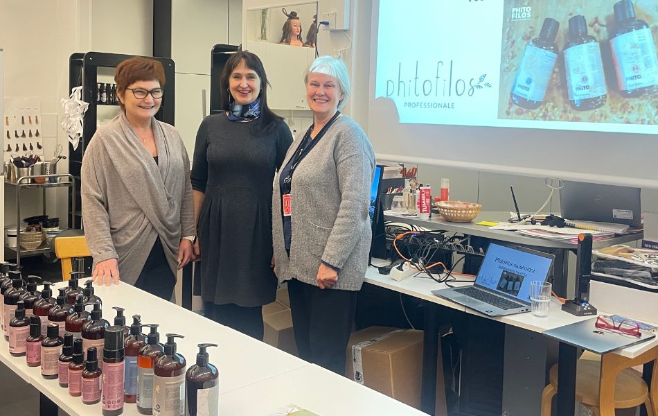 Phitofilos Professional ekologinen kampaamosarjan koulutus Helsingissä