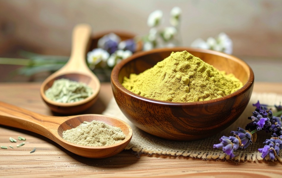 Kasvivärit pöydällä